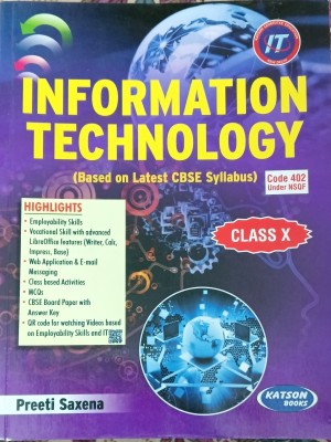 Information Technology Class 10 Code 402(Pepper back, Preeti saxena)