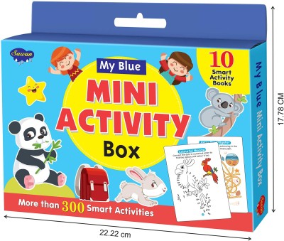 My Blue Mini Activity Box (More Than 300 Smart Activities) Includes 10 Smart Activity Books In Small Sizes(Paperback, Sawan)