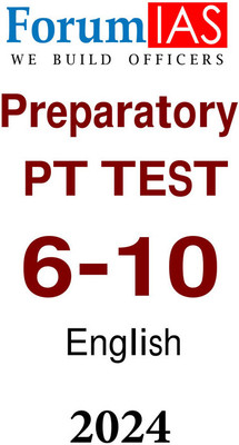 Forum IAS Preparatory 6 To 10 PT Test Series In English For Prelims 2024(Paperback, Forum IAS)