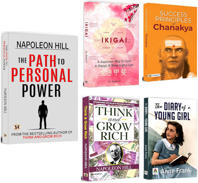 The Path To Personal Power + Ikigai + Think And Grow Rich + Success Principles Of Chanakya + The Diary Of A Young Girl | Simple Methods To Make Your Life Perfect And Succesful (Set Of 5 Books In English)(Paperback, Napoleon Hill, Rashmi, Napoleon Hill, Anne Frank) The Path To Personal Power + Ikigai + Think And Grow Rich + Success Principles Of Chanakya + The Diary Of A Young Girl | Simple Methods To Make Your Life Perfect And Succesful (Set Of 5 Books In English)(Paperback, Napoleon Hill, Rashmi, Napoleon Hill, Anne Frank)