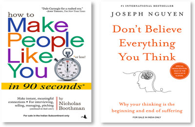 Don’t Believe Everything You Think + How To People Make Like You In 90 Seconds(Paperback, Joseph Nguyen, Nicholas Boothman)