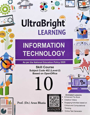 UltraBright Learning Infomation Technology Class-10 | Code-402 (Level-2) Based On Open Office |(Paperback, Dr. Arun Bhatia)