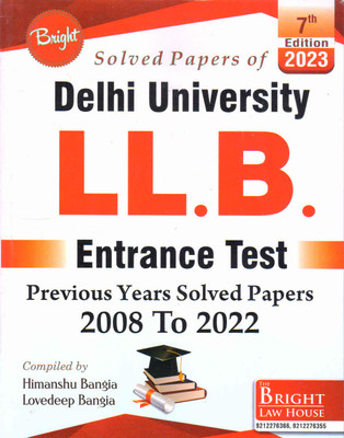 Solved Papers Of University Ll.b Entrance Test Previous Years Solved Papers 2008 To 2022(Paperback, HIMANSHU BANGIA)