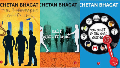 Chetan Bhagat Book Set (3): Half Girlfriend, 3 Mistakes Of My Life (English), One Night At The Call Centre(Paperback, Chetan Bhagat)