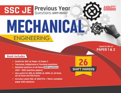 SSC JE 2024-25 Mechanical Engineering Previous Year Solved Papers (2023 -2017) Subject Wise & Chapter Wise With Detailed Solution (English Printed Edition) By Adda247(Paperback, Adda247 Publications) SSC JE 2024-25 Mechanical Engineering Previous Year Solved Papers (2023 -2017) Subject Wise & Chapter Wise With Detailed Solution (English Printed Edition) By Adda247(Paperback, Adda247 Publications)