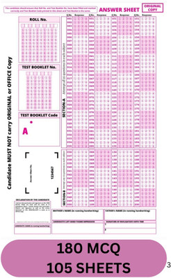 OMR Sheets For Practise NEET Exam 2026, 180 MCQ 105 SHEETS With NTA Latest NMC Pattern,AEE(QS&C) In Military Engineer Service (MES)Surveyor Cadre,Mock Test Practice & Exam Preparation-Pack Of 105 Sheets(Paperback, PUVI EXPERT)