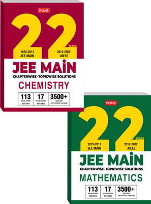 MTG 22 Years JEE MAIN Previous Years Solved Question Papers With Chapterwise Topicwise Solutions Chemistry & Mathematics - JEE Main PYQ Books For 2024 Exam (Set Of 2 Books)(Paperback, Mtg Editorial Board) MTG 22 Years JEE MAIN Previous Years Solved Question Papers With Chapterwise Topicwise Solutions Chemistry & Mathematics - JEE Main PYQ Books For 2024 Exam (Set Of 2 Books)(Paperback, Mtg Editorial Board)
