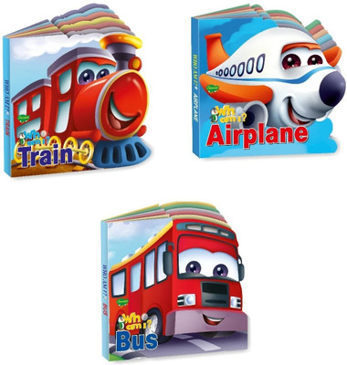 Sawan Presents Set Of 3 Who Am I Story Books Of Train, Airplane & Bus(Board Book, Manoj Publications Editorial Board)
