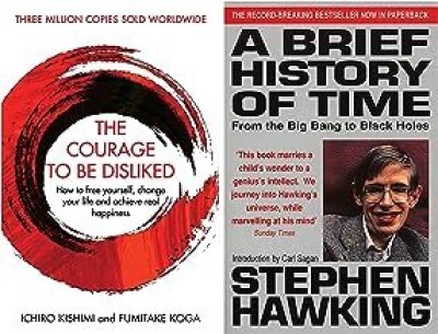 The Courage To Be Disliked: How To Free Yourself, Change Your Life And Achieve Real Happiness (Courage To Series)+A Brief History Of Time: From Big Bang To Black Holes(Paperback, Hindi, Ichiro Kishimi and Fumitake Koga, Stephen Hawking)