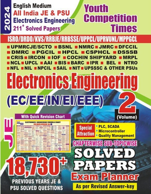 English Medium All India Je & Psu Electronics Engineering 211+ Solved Papers Vol 2(Isro/drdo/kvs/rrbje/rrbsse/uppcl/uprvunl/mppgcl)(Paperback, YOUTH COMPETITION TIMES) English Medium All India Je & Psu Electronics Engineering 211+ Solved Papers Vol 2(Isro/drdo/kvs/rrbje/rrbsse/uppcl/uprvunl/mppgcl)(Paperback, YOUTH COMPETITION TIMES)