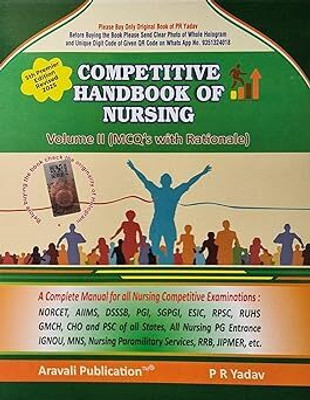 Competitive Handbook Of Nursing Vol 2 MCQ (English Only) 4th Edition(Paperback, PR Yadav)