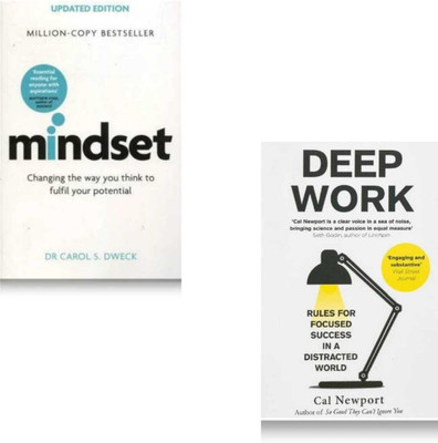 Mindset , Deep Work (Set Of Two) (Paperback, Carol Dweck & Cal Newport)(Paperback, Carol Dweck & Cal Newport))