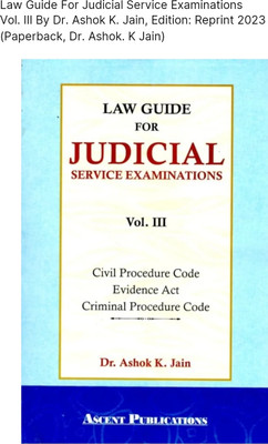 Guide For Judiciary Examination Volume 3rd(Paperback, Ashok jain)