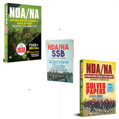 NDA/NA NDA Book 2023 Pathfinder National Defence Academy & Naval Academy Entrance Examination And Interview Book Guide + Solved Papers Set Of 3 Books(Paperback, Team Prabhat)