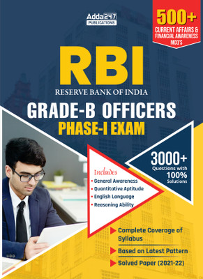 RBI Grade-B Officers Phase-I Exam 2023 (English Printed Edition) By Adda247(Paperback, Adda247 Publications)