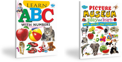 Learn ABC With Numbers And Picture Museum Books For Kids : ABC And Number Book For Kids, Learn And Play Books For Kids, English Learning Book For Kids, Kids Practice Book | Combo Of 2 English Learning Books(Paperback, Manoj)