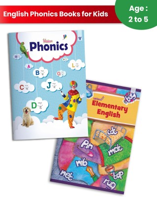 English Alphabet Phonics Books For Kids And Babies | Learn To Read And Write Two And Three Letter Words With Activities | Picture Book With Introduction To Various Alphabet Sounds | 2 To 5 Year | Set Of 2 Books(Paperback, Target Publications)