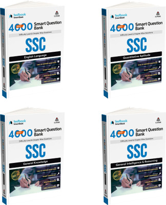 SSC SmartBook In English Combo Set Of 4 Book | Reasoning, Quantitative Aptitude, English & GK | 4000+ Chapter Wise MCQ Question(Paperback, Testbook) SSC SmartBook In English Combo Set Of 4 Book | Reasoning, Quantitative Aptitude, English & GK | 4000+ Chapter Wise MCQ Question(Paperback, Testbook)