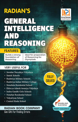 General Intelligence & Reasoning Guide Book For JNV, Sainik School (AISSEE), RMS And Other Competitive Exams In English 2025(Paperback, Radians)
