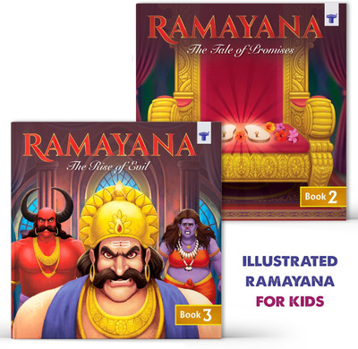 Ramayana Book For Children - Tale Of Promises & Rise Of Evil| Illustrated Story Books | Mythology Tales | Bedtime Stories For Kids | Combo Of 2(Paperback, Abhimanyu Nikam)