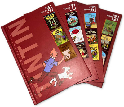 The Adventures Of Tintin:4 BOOKS (5 TO 8) SET (English, Hardcover, Herge)(Paperback, Herge)