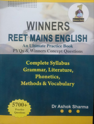 Winners REET Mains English - An Ultimate Practice Book, PYQ & Winners Concept Questions By Dr. Ashok Sharma(paper back binding, Dr. Ashok Sharma)