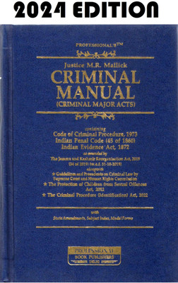 PROFESSIONAL'S CRIMINAL MANUAL (Cr.P.C., I.P.C. And Evidence) 2024 EDITION (POCKET SIZE)(Hardcover, professional book publishers)