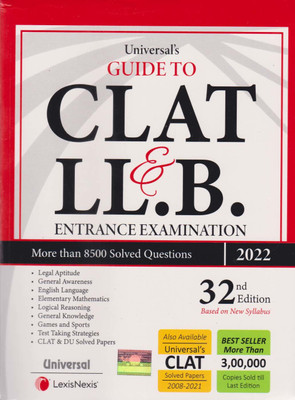 Universal's Guide To Clat & Ll.b. Entrance Examination 2022 (32 Nd Edition)(Paperback, MANISH ARORA)