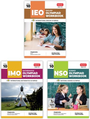 MTG NSO-IMO-IEO (Science, Mathematics & English) Olympiad Workbook Combo Class-10 (Set Of 3 Books) | MCQs, Previous Years Solved Paper & Achievers Section - SOF Olympiad Preparation Books For 2024-25 Exam(Paperback, MTG Editorial Board)