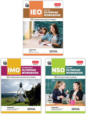 MTG NSO-IMO-IEO (Science, Mathematics & English) Olympiad Workbook Combo Class-10 (Set Of 3 Books) | MCQs, Previous Years Solved Paper & Achievers Section - SOF Olympiad Preparation Books For 2024-25 Exam(Paperback, MTG Editorial Board)