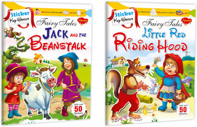 Set Of 2 Sticker Activity Books, Sticker Key Words Fairy Tales, Jack And The Beanstalk And Little Red Riding Hood (With Sticker Spread Sheet)(Paperback, Manoj Publications Editorial Board)