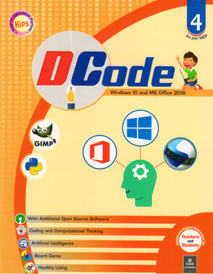 Kips DCode CLASS - 4
(WINDOWS 10 And MS OFFICE 2016)(Paperback, Kips Learning)