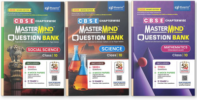 Mastermind CBSE Question Bank Class 10 Science, Social Science, Mathematics (Std),Exam 2026 (3 Book Combo)(Paperback, Blueprint Editorial)