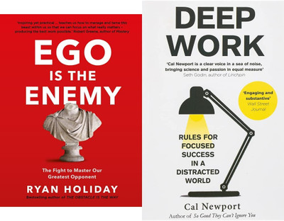 Ego Is The Enemy + Deep Work (Set Of 2 Books)(Paperback, Ryan Holiday, Cal Newport)