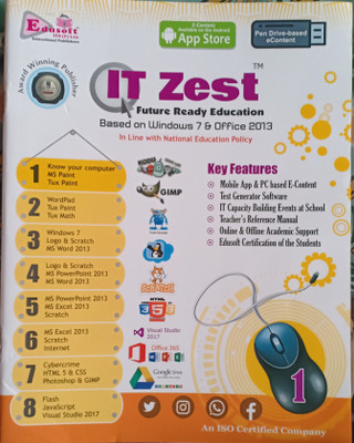 Combo Pack Of 8 Books Class 1-10 It Zest Future Ready Education Based On Windows 7 S Office 2013 In Line With National Education Policy(Pepper back, Gagan Agarwal)