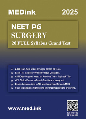NEET PG Surgery 20 Grand Test 2025 Edition(Paperback, MCQGPT)