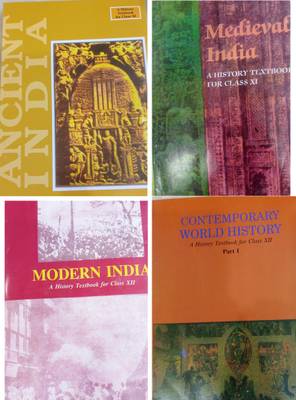 Old Ncert Medieval India, Ancient India, Modern India, Contemporary World History ( Class 11 And 12)Combo Set4 Books