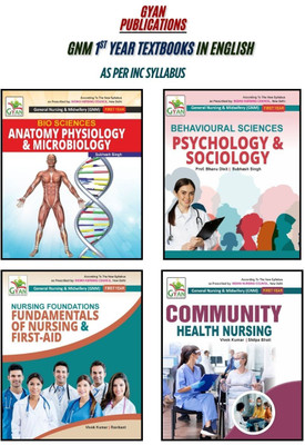 BestSellio Books | GNM 1st Year In English Textbook Set| Bio-Sciences ( Anatomy, Physiology & Microbiology)
|Behavioural Sciences( Psychology & Sociology)
|Community Health Nursing-I
|Nursing Foundations (Fundamentals Of Nursing And First AID) Book|INC Syllabus| Complete 4- Book(HARDBOOK, Sukhvind BestSellio Books | GNM 1st Year In English Textbook Set| Bio-Sciences ( Anatomy, Physiology & Microbiology)
|Behavioural Sciences( Psychology & Sociology)
|Community Health Nursing-I
|Nursing Foundations (Fundamentals Of Nursing And First AID) Book|INC Syllabus| Complete 4- Book(HARDBOOK, Sukhvind
