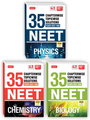 MTG 35 Years NEET Previous Year Solved Question Papers With NEET Chapterwise Topicwise Solutions - NEET 2023 Preparation Books, Set Of 3 Books NTA Neet 35 Years Questions, Physics Chemistry Biology(Paperback, MTG Editorial Board)