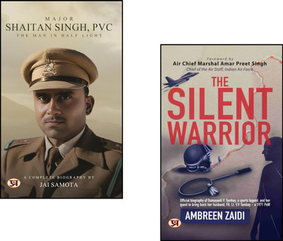 Major Shaitan Singh + The Silent Warrior | Indian Army Families Stories | Patriotism And Sacrifice | Inspiring Indian Biographies | Indian Military Life (Set Of 2 Books)(Paperback, Jai Samota, Ambreen Zaidi)