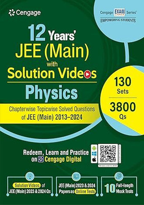 12 Years' JEE Main With Solution Videos: Physics(Paperback, Cengage India)