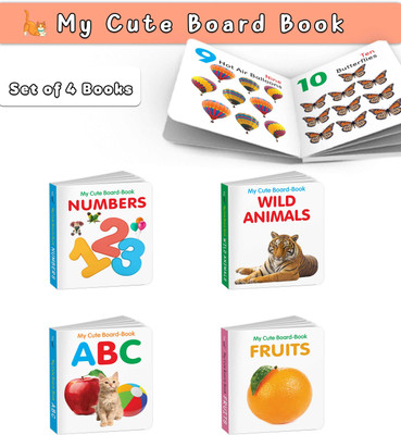 Baby Board Books Collection - ABC, Wild Animals Fruits And Numbers : Compact Board Book For Kids, Durable Board Books For Children, Picture Books For Toddlers | Set Of 4 Books For Kids(Board Book, GOWOO) Baby Board Books Collection - ABC, Wild Animals Fruits And Numbers : Compact Board Book For Kids, Durable Board Books For Children, Picture Books For Toddlers | Set Of 4 Books For Kids(Board Book, GOWOO)