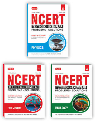 MTG NCERT Textbook + Exemplar Problem Solutions Class 11 Physics, Chemistry & Biology (Set Of 3 Books) | Complete Solutions To All Objective & Subjective Questions(Paperback, Mtg Editorial Board)