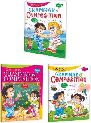 Set Of 3 English Grammar Books | Unique Grammar & Composition–1, 2 & 3(Paperback, Manoj Publications Editorial Board)