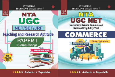 Trueman's NTA UGC NET/SET/JRF Teaching And Research Aptitude Paper - 1 + NTA UGC NET Commerce - 2023/Edition For Examination June 2023(Paperback, Board of Authors)