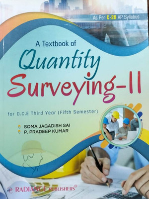 A Textbook Of Quality Surveying -II For D.C.E Third Year ( Fifth Semester ) 1st Edition As Per C-20 AP Syllabus(Paperback, Soma Jagadish Sai)