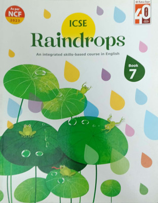 Icse Raindrops An Integrated Skills Based Course In English Class 7(Pepper back, Uma raman)