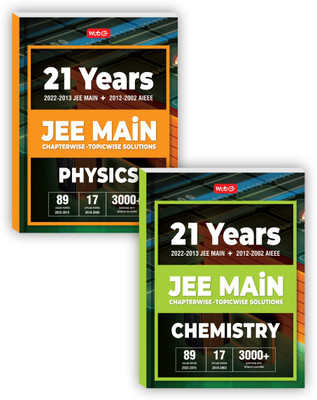 MTG 21 Years JEE MAIN Previous Years Solved Papers With Chapterwise Topicwise Solutions Physics & Chemistry (Set Of 2 Books) - JEE Main Books For 2023 Exam (89 JEE Main ONLINE & 17 OFFLINE Papers)(Paperback, MTG Editorial Board)