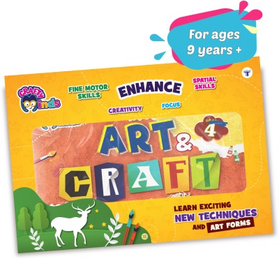 Crafty Minds Art & Craft Book 4 | 25+ Fun Activities For Kids To Boost Creativity & Fine Motor Skills | Easy Instructions With Step-By-Step Video Tutorials(Spiral, Target Publications)