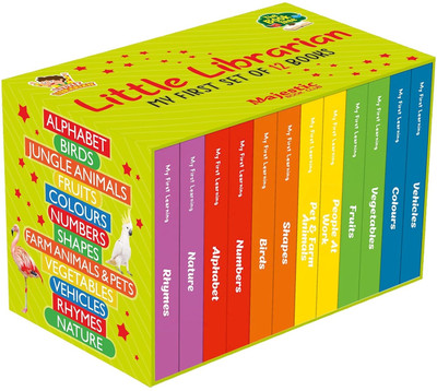 My First Picture Library Box Of 10 (Pre-School Books) | Gift Set For Kids(Board book, sawan)